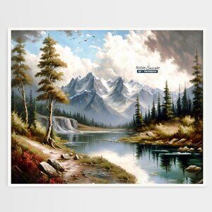 16x20 Majestic WinterbLandscape‎ Oil Painting Art Print